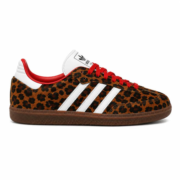 Adidas Samba - Vermelho/Leopardo