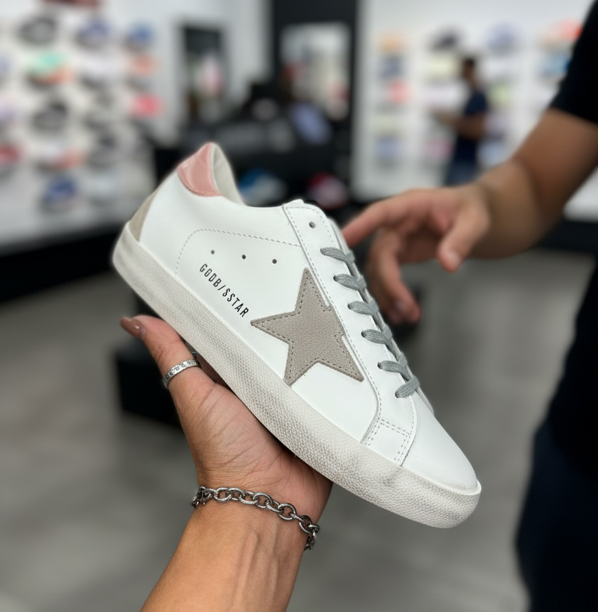 Zapatillas Golden Goose Super-Star - Blanco y Rosa