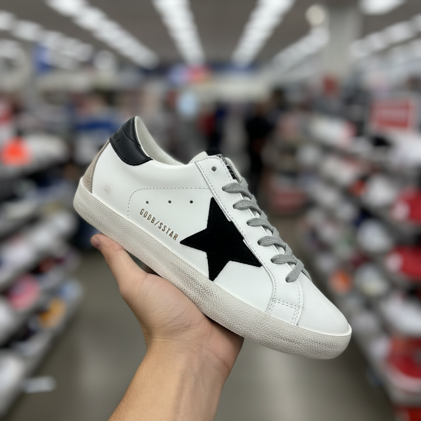 Sapatilhas Golden Goose Super-Star - Brancas e Pretas
