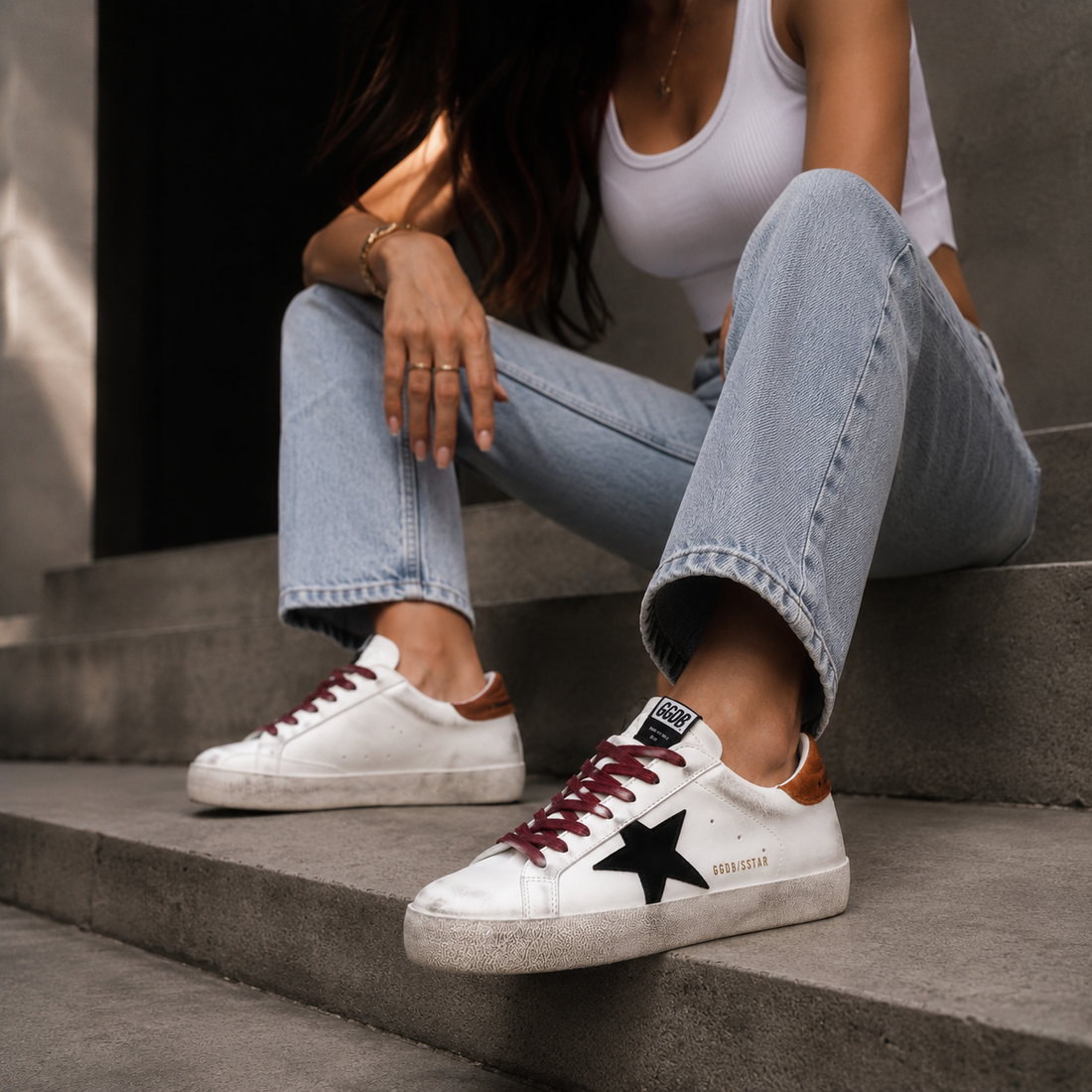 Golden Goose SuperStar - Branco/Castanho